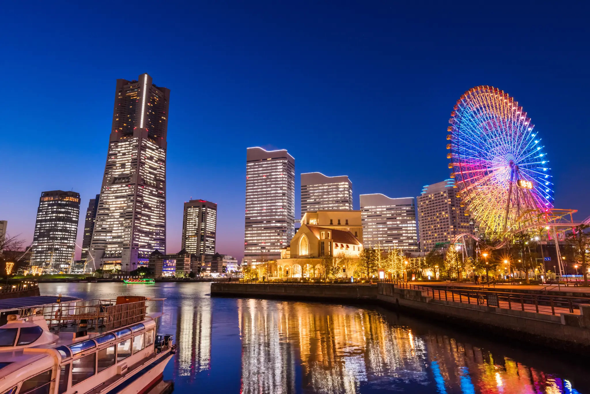 横浜みなとみらいの夜景